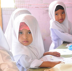 young children in class