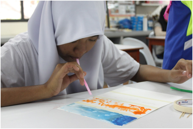 Student’s arts training session.