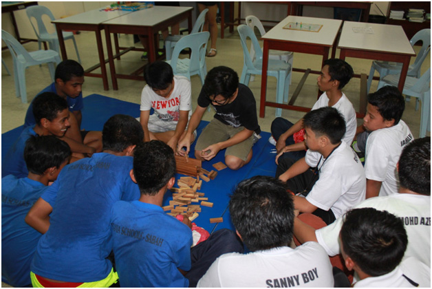 Science class session for boys.