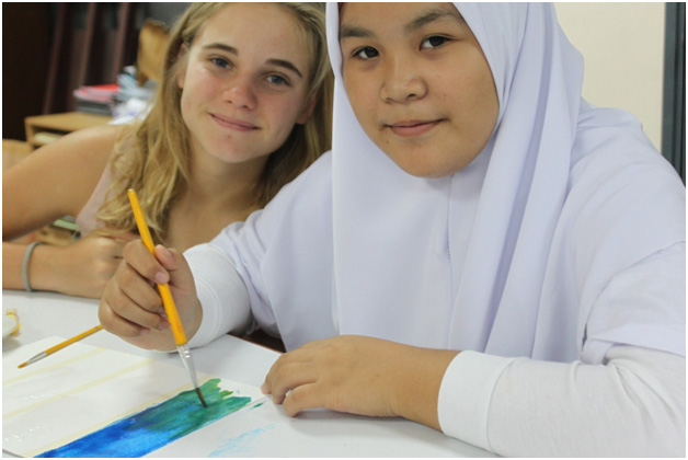 Student’s arts training session.