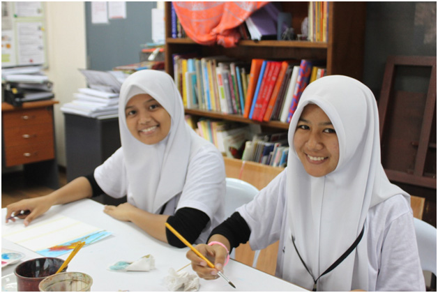 Student’s arts training session.